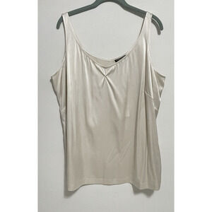 Eileen Fisher Charmeuse Womens 2X Ivory Silk Stretch Camisole Shell